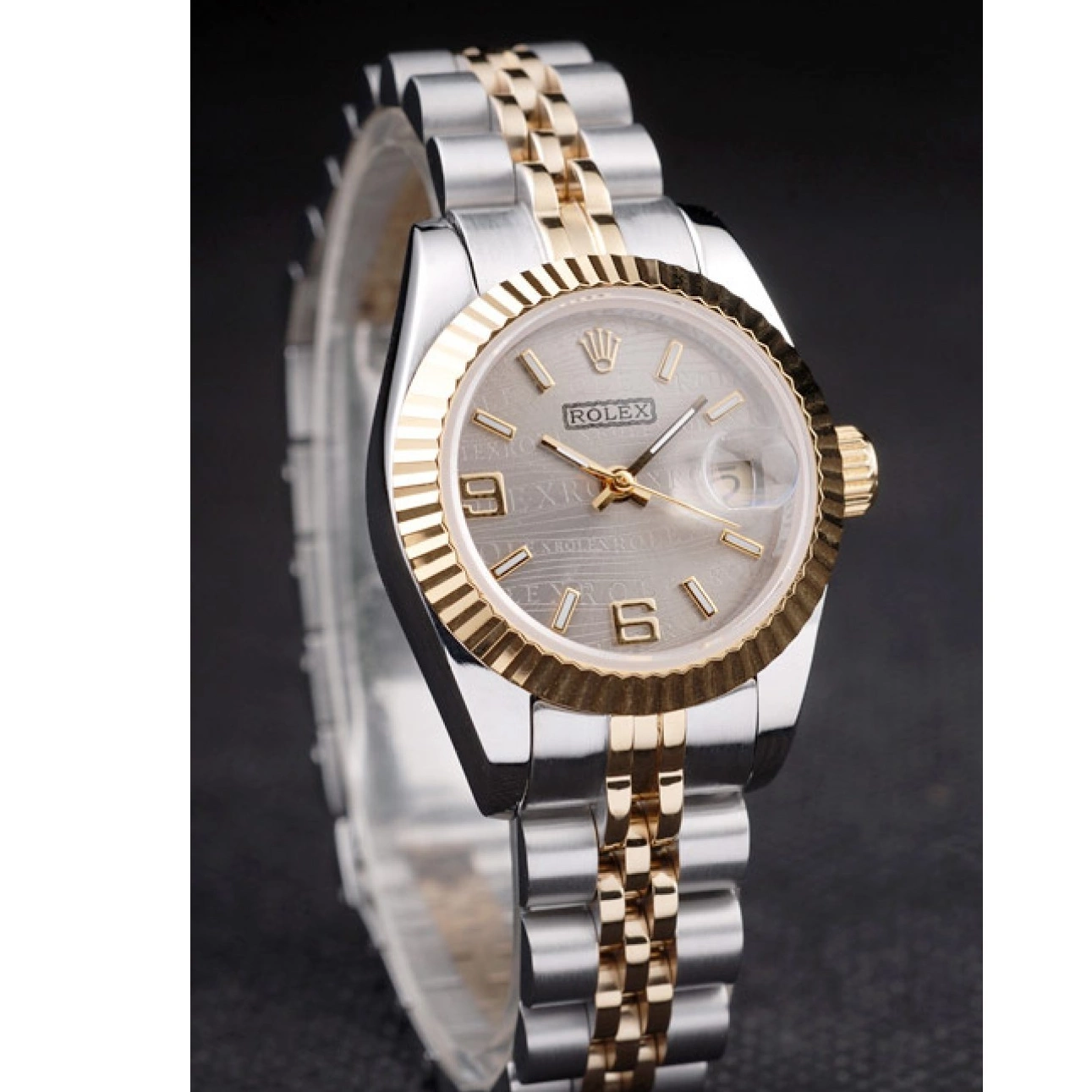 Aaa replica watch Steel Datejust 98078 Yellow Two Rolex Tone Plated Stainless Gold 0727